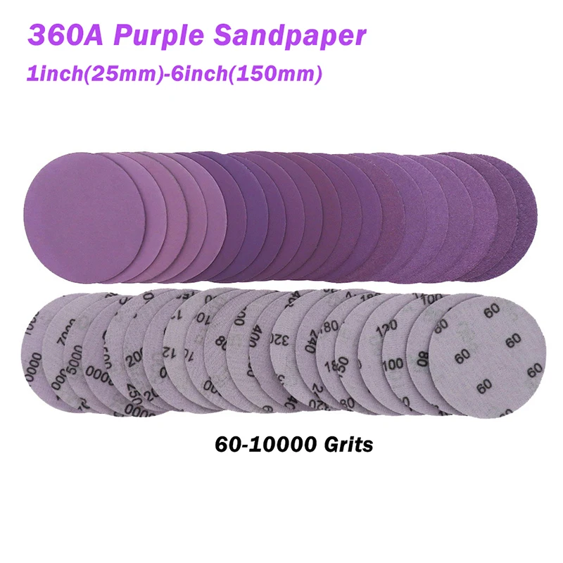 Hook & Loop Professional Aluminum Oxide Sand Paper 1 Inch-6 Inch 60-10000 Grits Purple Sandpaper Wet Dry Polish for Wood Metal
Hook & Loop Professional Aluminum Oxide Sand Paper 1 Inch-6 Inch 60-10000 Grits Purple Sandpaper Wet Dry Polish for Wood Metal