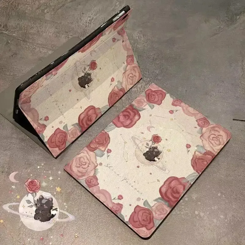 Rose Planet Cute Cat IPad Case for Mini7 Mini6 8.3in Air6 Pro 11in Case 11th A16 10th 10.9 Air5 9th 10.2 5th 9.7in Tablet Cover
Rose Planet Cute Cat IPad Case for Mini7 Mini6 8.3in Air6 Pro 11in Case 11th A16 10th 10.9 Air5 9th 10.2 5th 9.7in Tablet Cover