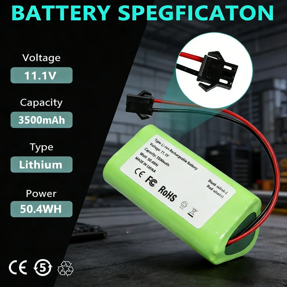 11.1V 3500mAh High Capacity Battery For Vactidy T6 T7 T8 Vacuum Cleaner Li-ion Replacement Accumulator Spare Parts Robust
11.1V 3500mAh High Capacity Battery For Vactidy T6 T7 T8 Vacuum Cleaner Li-ion Replacement Accumulator Spare Parts Robust