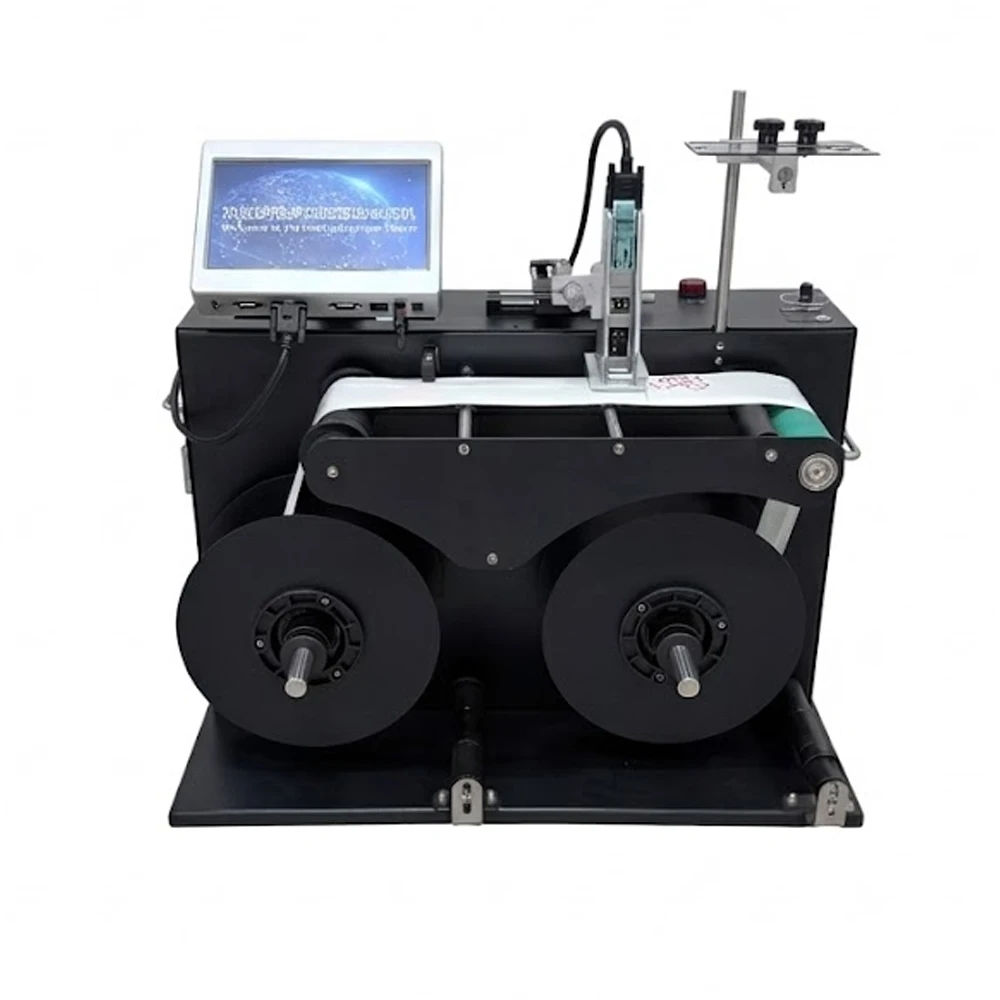 Label Printer Reel with Tij Inkjet Printer, Auto Code, Expiration Date, QR Code, Batch Barcode, For Labels, 60m/min