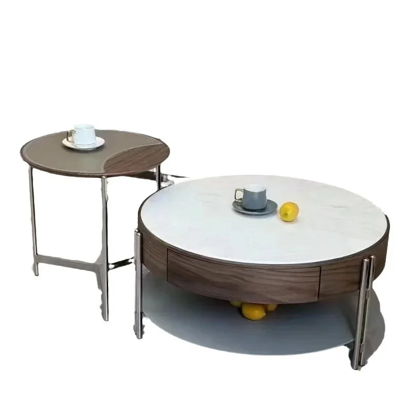 Fashion, simplicity, ultra-micro colored spar, stainless steel, solid wood, paint, coffee table
Fashion, simplicity, ultra-micro colored spar, stainless steel, solid wood, paint, coffee table