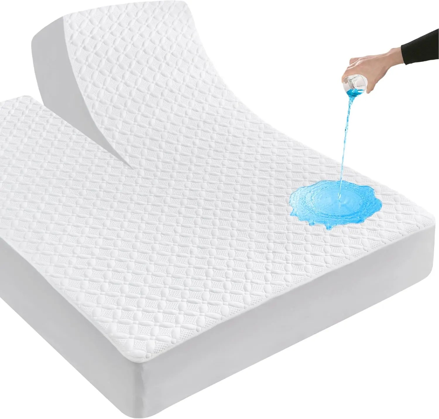 Waterproof Split Top King Mattr Protector, Soft Breathable And Noisel Split Head Mattr Pad Cover With 6-18 In Deep Pockets,
Waterproof Split Top King Mattr Protector, Soft Breathable And Noisel Split Head Mattr Pad Cover With 6-18 In Deep Pockets,