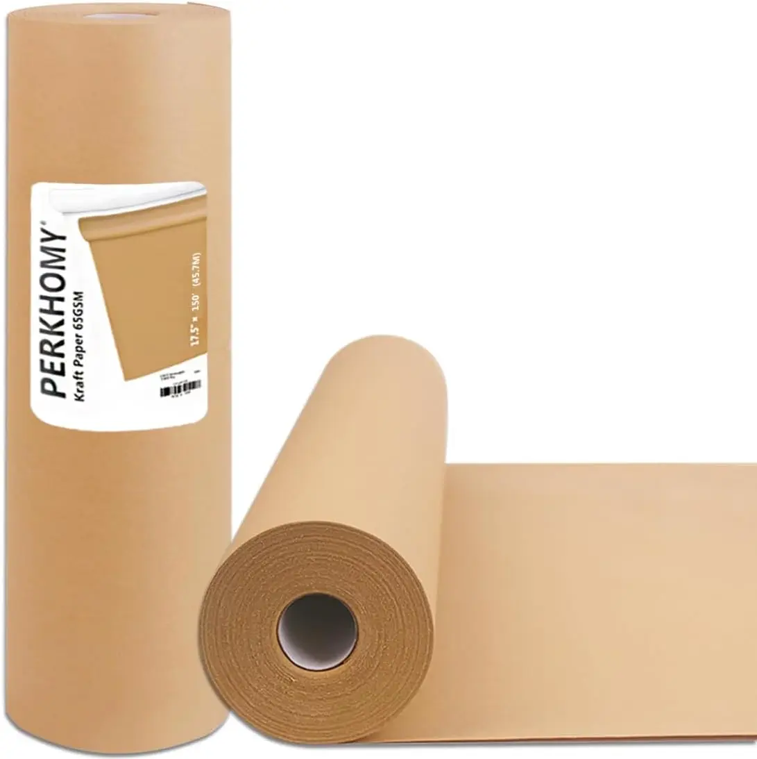Kraft Paper Roll 17.5" x 300' for Gift Wrapping, Craft, Art, and Shipping, 70GSM Brown
Kraft Paper Roll 17.5" x 300' for Gift Wrapping, Craft, Art, and Shipping, 70GSM Brown