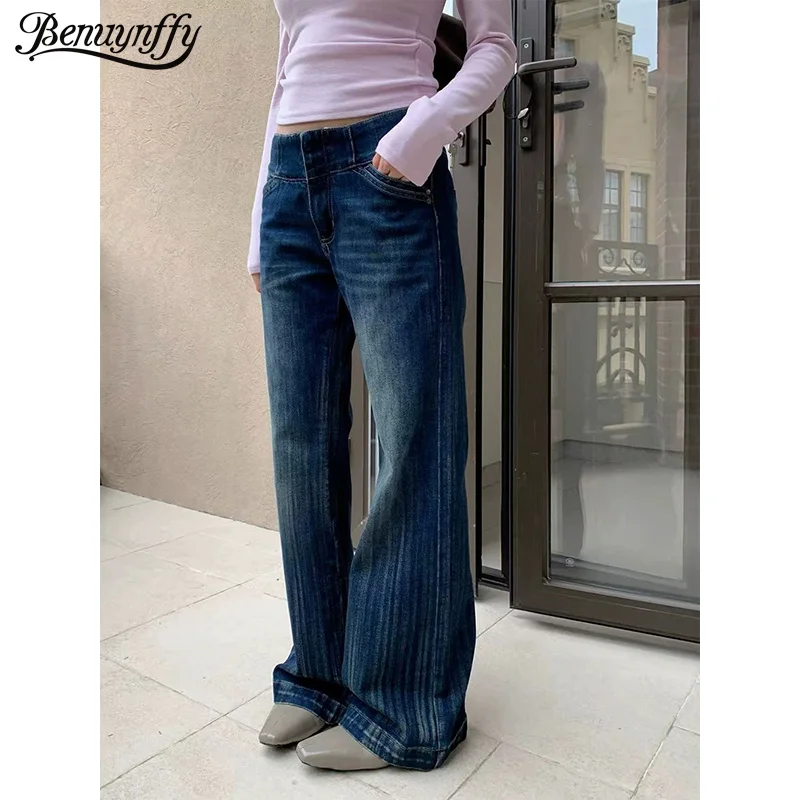 Benuynffy Korean Vintage Bell Bottom Jeans for Women 2025 Autumn Winter New Fashion All-matching Female Low Waist Flared Pants
Benuynffy Korean Vintage Bell Bottom Jeans for Women 2025 Autumn Winter New Fashion All-matching Female Low Waist Flared Pants