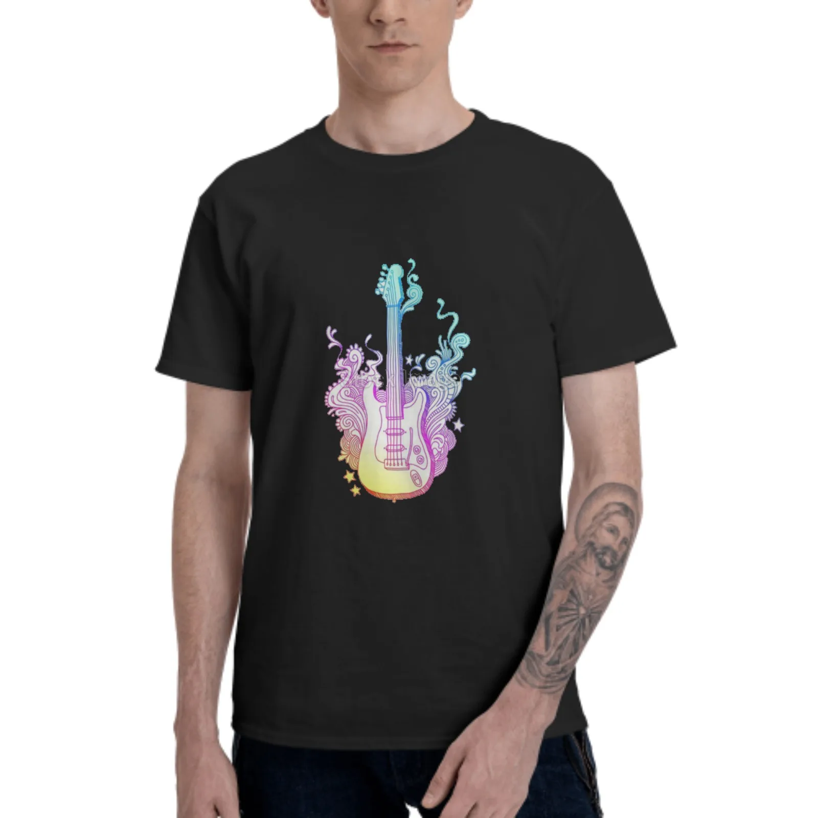 Colorful Guitar Summer Men's T-shirt Short Sleeved T-Shirt Streetwear Casual Fashion Men Tops For Leisure Sports Outdoor
Colorful Guitar Summer Men's T-shirt Short Sleeved T-Shirt Streetwear Casual Fashion Men Tops For Leisure Sports Outdoor