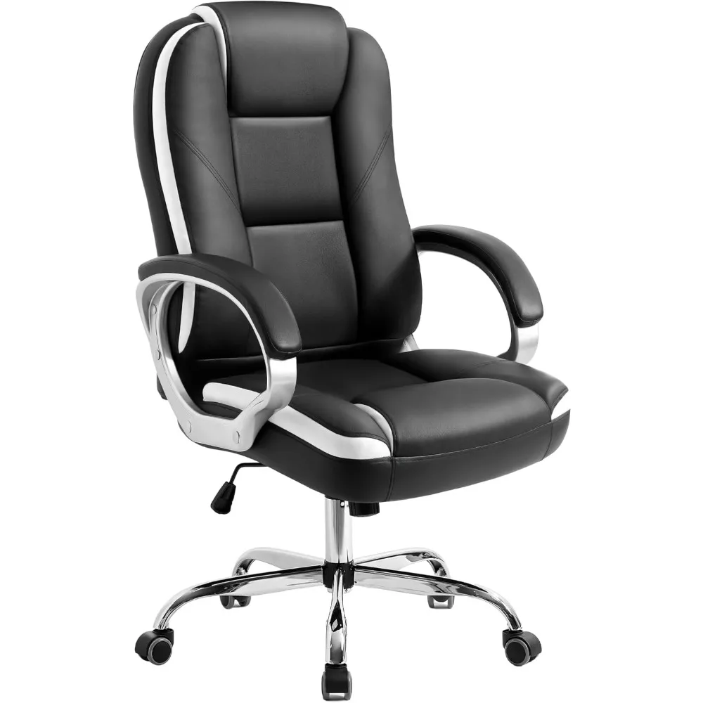 Office Chair Computer Desk Chair Gaming - Ergonomic High Back Cushion Lumbar Support with Wheels Comfortable Black Leather
Office Chair Computer Desk Chair Gaming - Ergonomic High Back Cushion Lumbar Support with Wheels Comfortable Black Leather