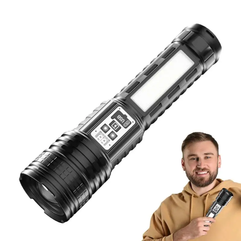 Flashlights High Lumens Versatile Lighting For Repairs Long-range Multipurpose Flashlight With Side Light And LCD For Adults
Flashlights High Lumens Versatile Lighting For Repairs Long-range Multipurpose Flashlight With Side Light And LCD For Adults