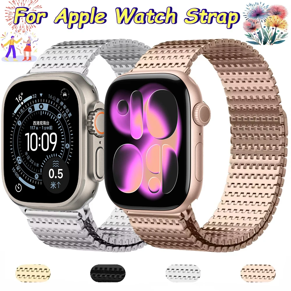 Metal Strap for Apple Watch Ultra 3 2 49mm 11 10 46mm 42mm 9 8 7 45mm 41mm Magnetic Loop Wristband iWatch 6 5 4 SE 44 40mm Band 
Metal Strap for Apple Watch Ultra 3 2 49mm 11 10 46mm 42mm 9 8 7 45mm 41mm Magnetic Loop Wristband iWatch 6 5 4 SE 44 40mm Band