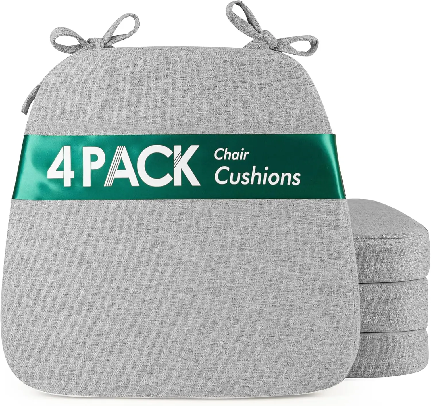 Dining Chair Cushions Set of 4, 2.5 inch Thick Kitchen Chair Pads with Ties, Removable Washable Cover, 17x16 Inch Gray
Dining Chair Cushions Set of 4, 2.5 inch Thick Kitchen Chair Pads with Ties, Removable Washable Cover, 17x16 Inch Gray