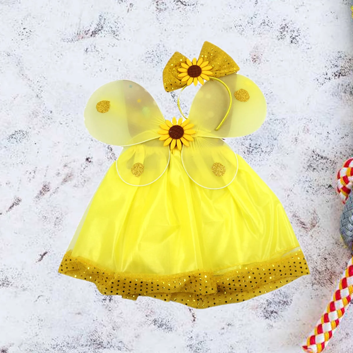 3 шт., комплект золотого платья феи с подсолнухом, наряд для девочек, вечерние костюмы феи пикси для косплея, костюмы для девочек, детские костюмы
3 шт., комплект золотого платья феи с подсолнухом, наряд для девочек, вечерние костюмы феи пикси для косплея, костюмы для девочек, детские костюмы
