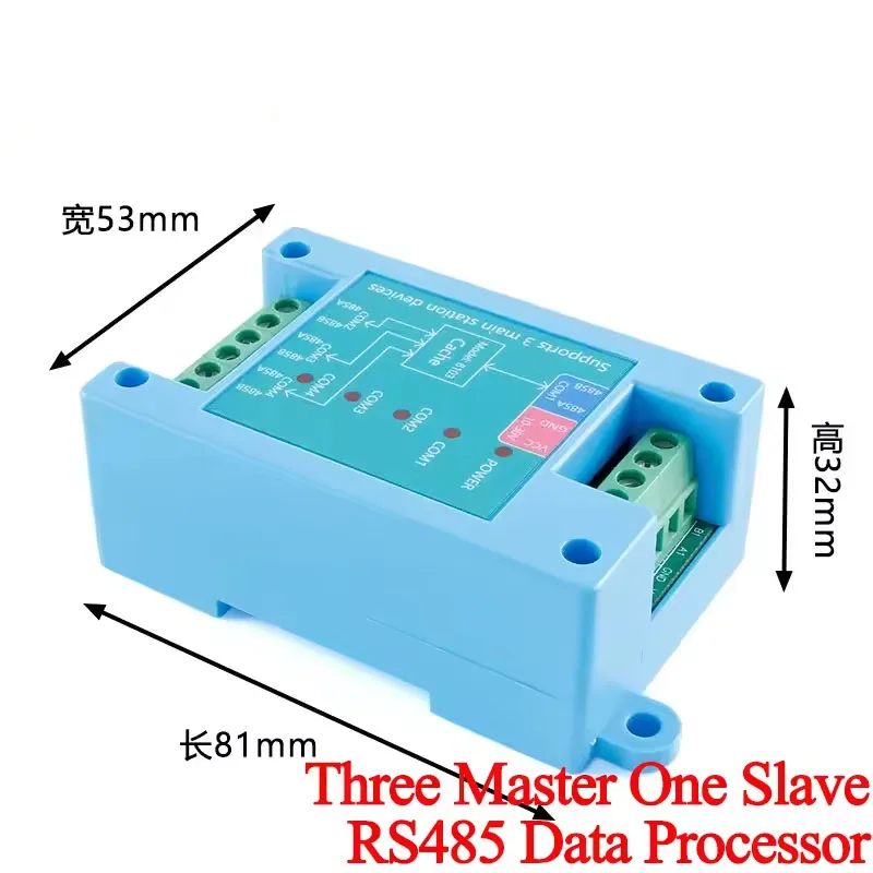 Three Master One Slave RS485 Процессор преобразования данных Modbus-RTU Коммуникационный модуль Защита от электростатического разряда Промышленный класс
Three Master One Slave RS485 Процессор преобразования данных Modbus-RTU Коммуникационный модуль Защита от электростатического разряда Промышленный класс