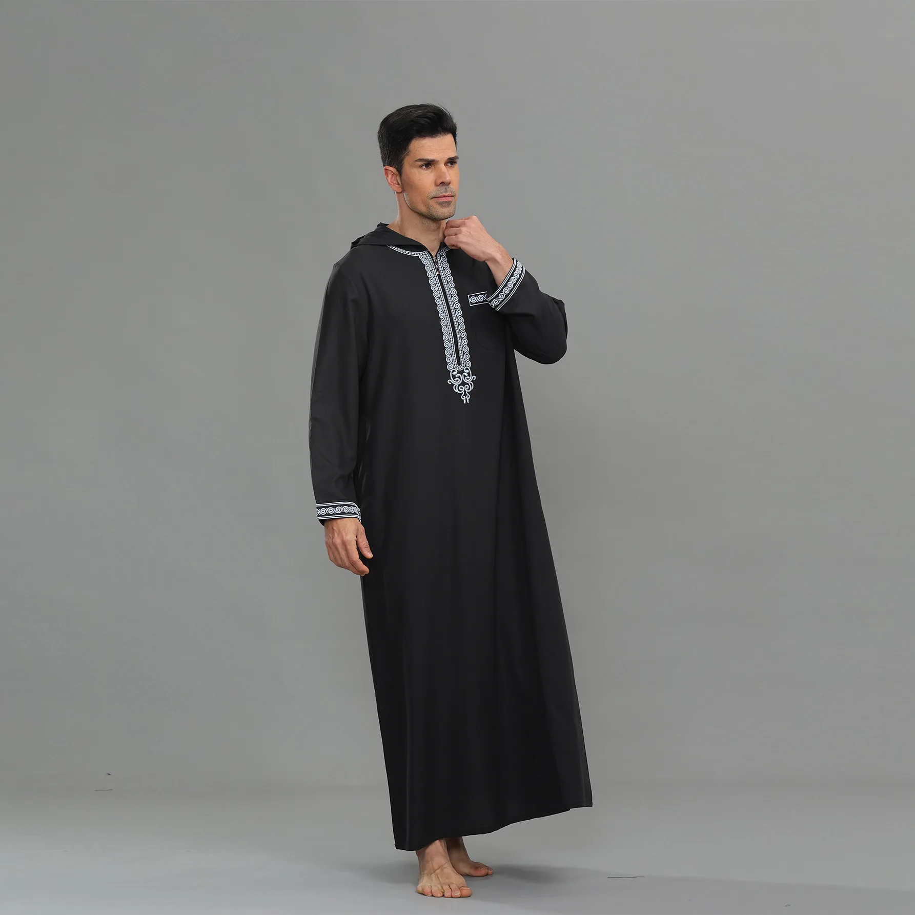 Men Robe Muslim Hooded Jubba Thobe Zipper Saudi Arabic Thoub Djellaba Caftan Daffah Dishdasha Islam Clothing Traditional Casual
Men Robe Muslim Hooded Jubba Thobe Zipper Saudi Arabic Thoub Djellaba Caftan Daffah Dishdasha Islam Clothing Traditional Casual