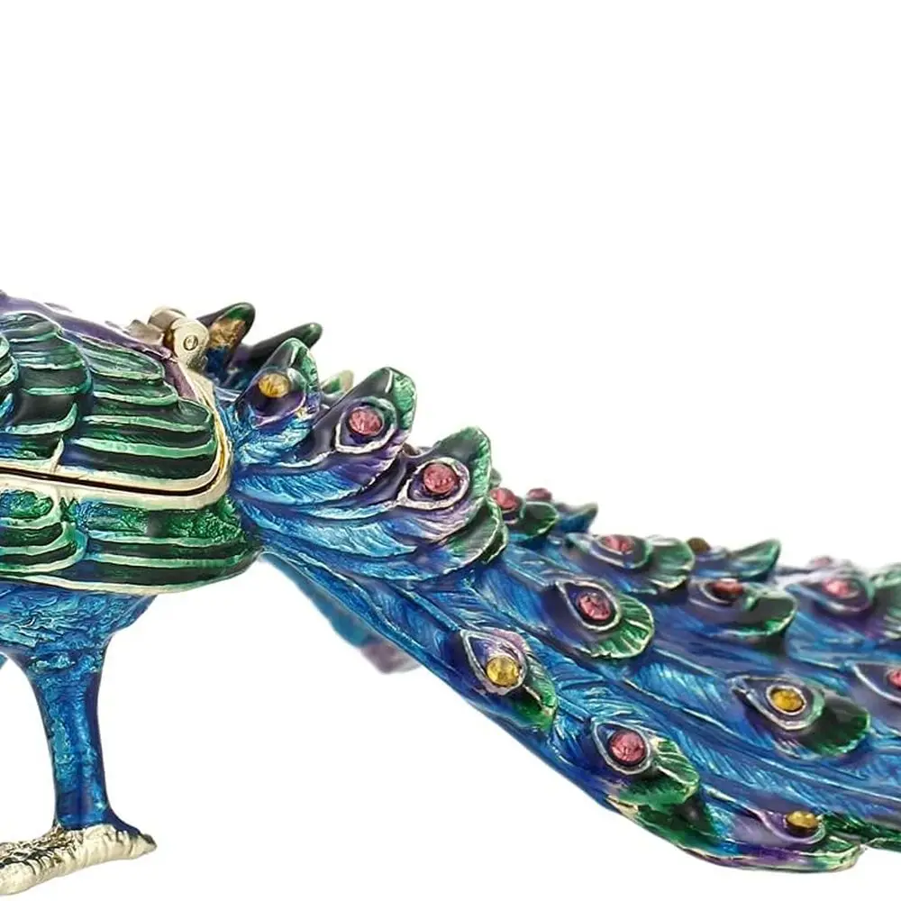 Elegant Purple Peacock Enamel Trinket Box - Home Decor & Jewelry Organizer with Hinged Lid
Elegant Purple Peacock Enamel Trinket Box - Home Decor & Jewelry Organizer with Hinged Lid