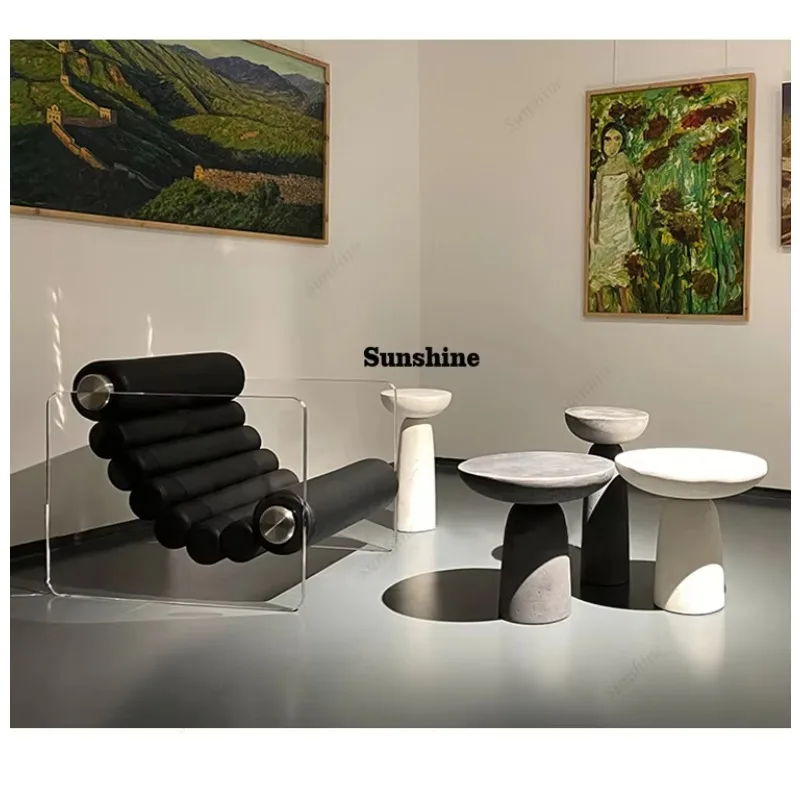 mushroom style side table wabi sabi travertine round coffee table combination living room furniture FT
mushroom style side table wabi sabi travertine round coffee table combination living room furniture FT