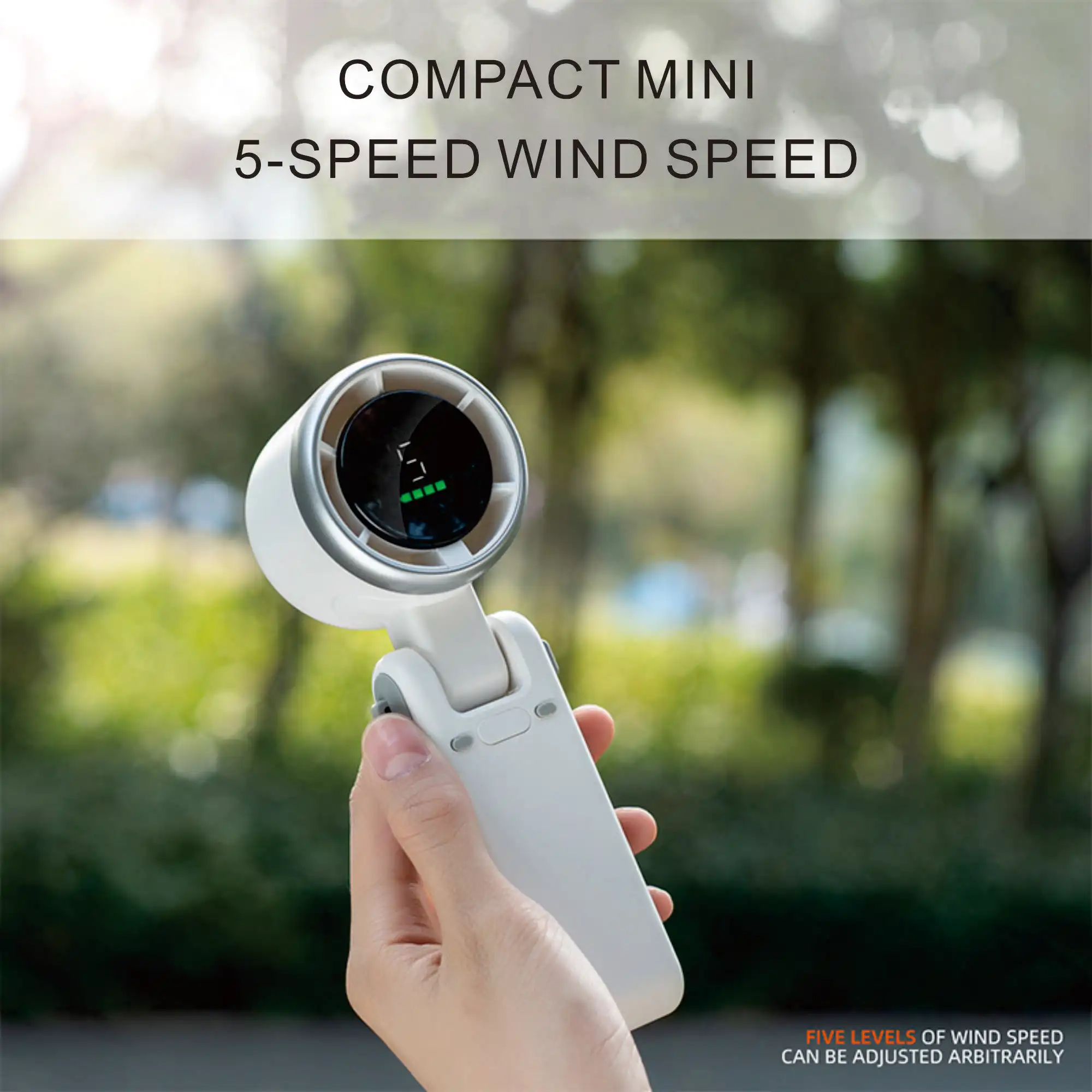 Handheld mini fan, foldable portable neck hanging fan, 5-speed Type-C charging fan, intelligent digital display 4000mAh
Handheld mini fan, foldable portable neck hanging fan, 5-speed Type-C charging fan, intelligent digital display 4000mAh