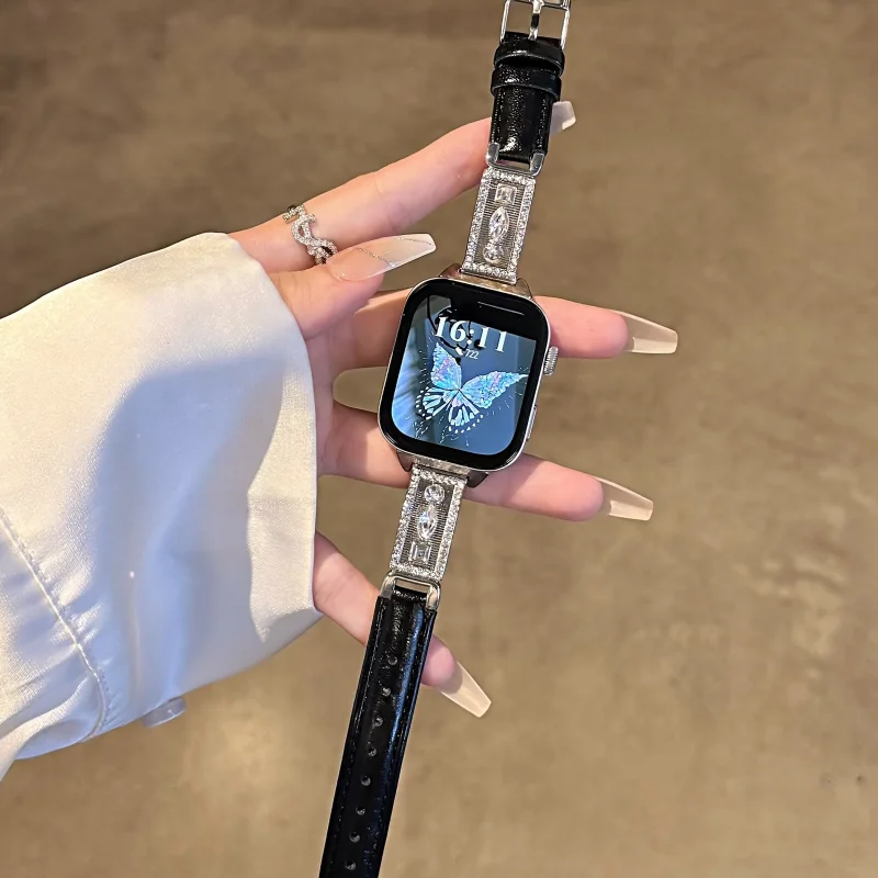 Diamond studded metal flower genuine leather suitable for HW Watch Fit3/Fit4 straps and HW Band 8/9/10NFC handmade straps
Diamond studded metal flower genuine leather suitable for HW Watch Fit3/Fit4 straps and HW Band 8/9/10NFC handmade straps