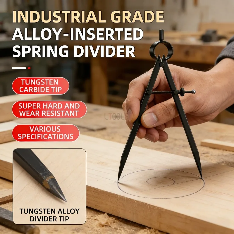 6-24 Inch Mutifunctional Alloy Divider Adjustable Compass Spring Divider Portable Circle Drawing Woodworking Marking Hand Tool
6-24 Inch Mutifunctional Alloy Divider Adjustable Compass Spring Divider Portable Circle Drawing Woodworking Marking Hand Tool