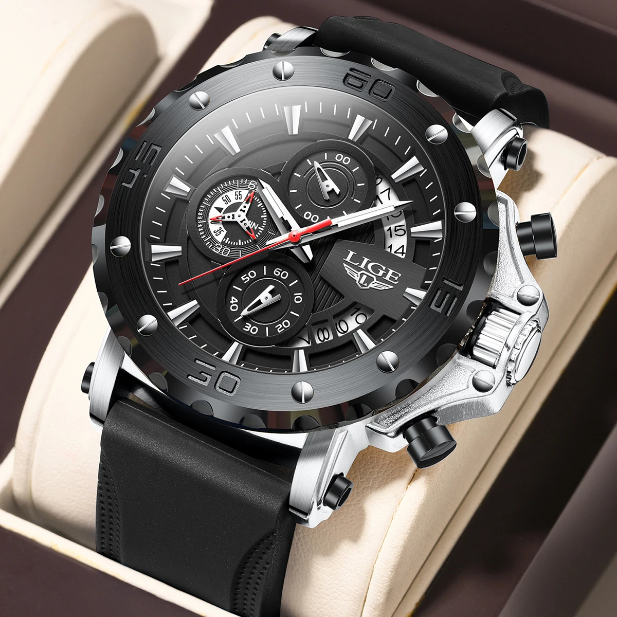 LIGE 2026 mens wristwatch luxury chronograph luminous quartz calendar silicone strap fashion business casual male watches reloj
LIGE 2026 mens wristwatch luxury chronograph luminous quartz calendar silicone strap fashion business casual male watches reloj