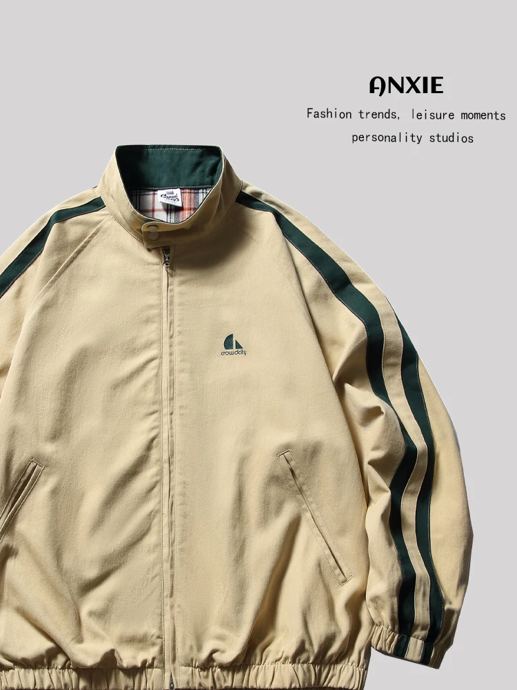 ANXIE Trendy Brand Men's Color Blo Commuter Harrington Jaet Casual Loose Fit Spring Autumn Stand Collar
ANXIE Trendy Brand Men's Color Blo Commuter Harrington Jaet Casual Loose Fit Spring Autumn Stand Collar