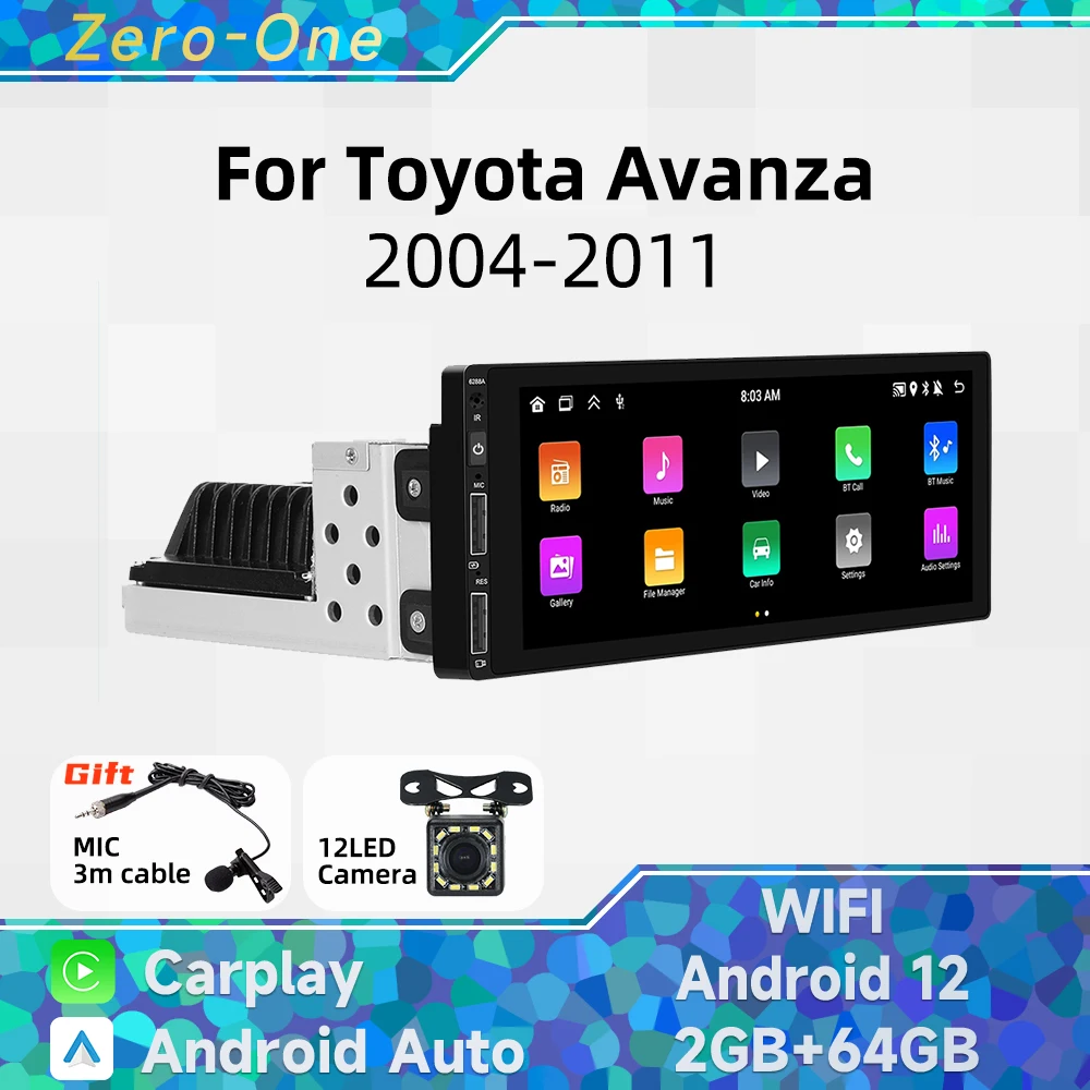 1 Din Radio Android Car Multimedia for Toyota Avanza 2004-2011 6.9 Inch Screen Stereo Head Unit Carplay Autoradio GPS Navigation
1 Din Radio Android Car Multimedia for Toyota Avanza 2004-2011 6.9 Inch Screen Stereo Head Unit Carplay Autoradio GPS Navigation