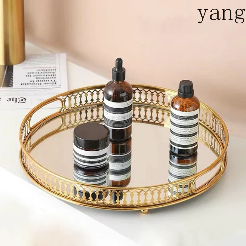 Yjq European light luxury glass metal tray living room coffee table entrance storage water cup tea tray
Yjq European light luxury glass metal tray living room coffee table entrance storage water cup tea tray