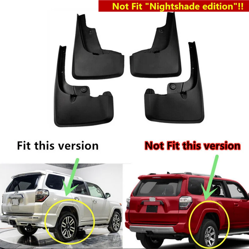4Pcs Front Rear Splash Fender Guards Mud Flaps FOR TOYOTA 4Runner 2010-2021
4Pcs Front Rear Splash Fender Guards Mud Flaps FOR TOYOTA 4Runner 2010-2021