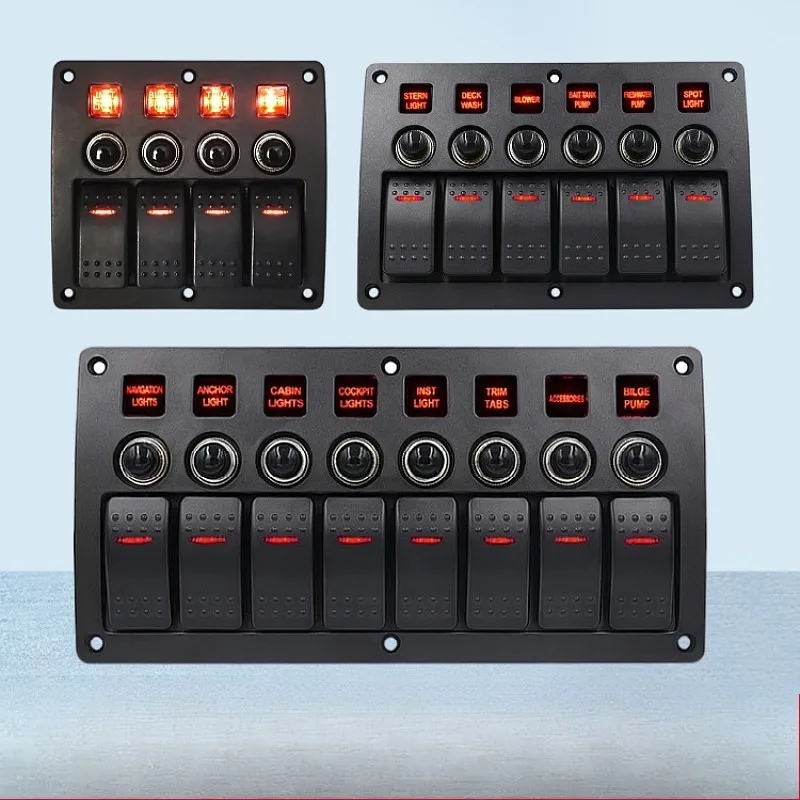 RV switch combination panel yacht modification trailer accessories boat type switch
RV switch combination panel yacht modification trailer accessories boat type switch