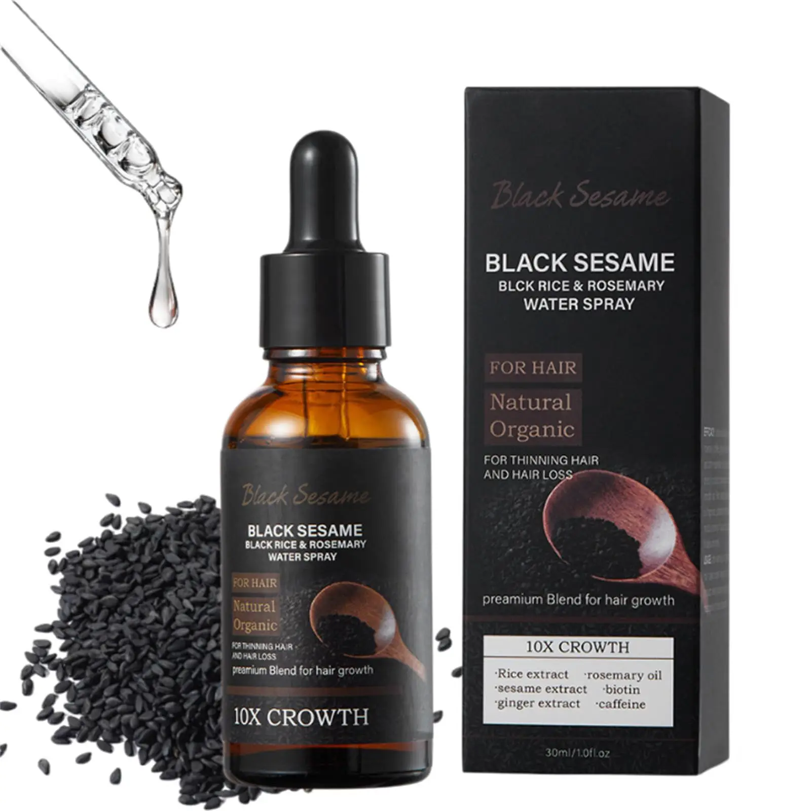 30ml Black Sesame Hair Strengthening Oil Ginger Biotin Essential Oils Nourishing Treatment Split Ends Dry All Types Hair Care
30ml Black Sesame Hair Strengthening Oil Ginger Biotin Essential Oils Nourishing Treatment Split Ends Dry All Types Hair Care