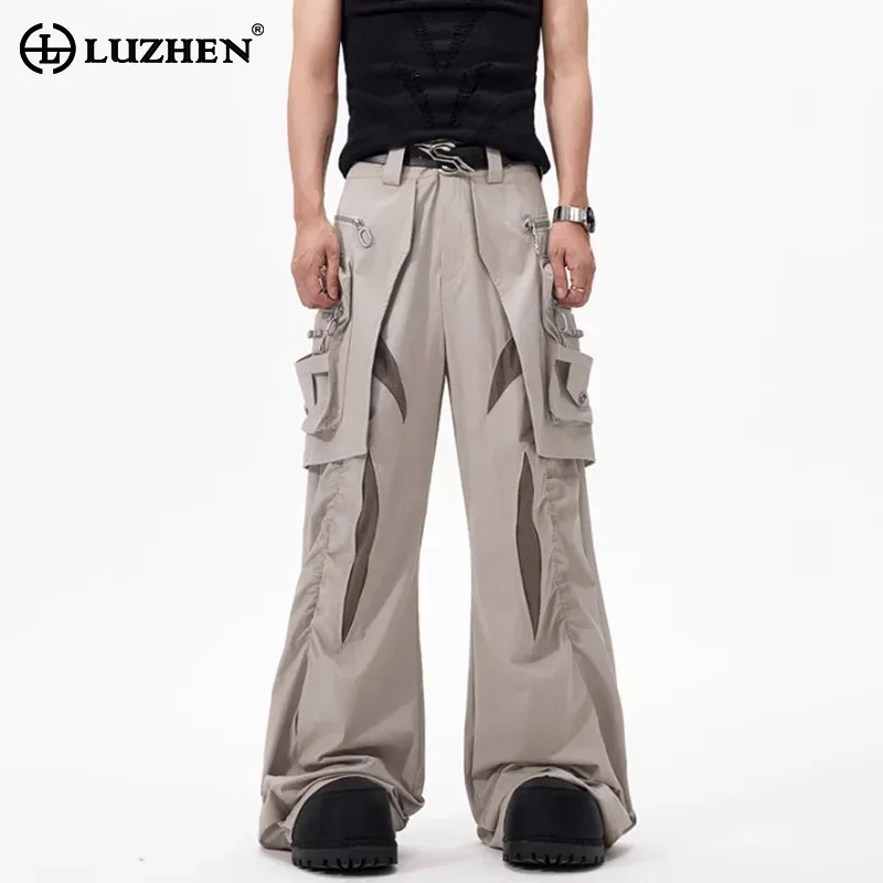 LUZHEN Trendy Personalized Patchwork Design Multi Pockets Decorate Wide Leg Cargo Pants Men 2025 New Street Wear Trousers JY2070
LUZHEN Trendy Personalized Patchwork Design Multi Pockets Decorate Wide Leg Cargo Pants Men 2025 New Street Wear Trousers JY2070