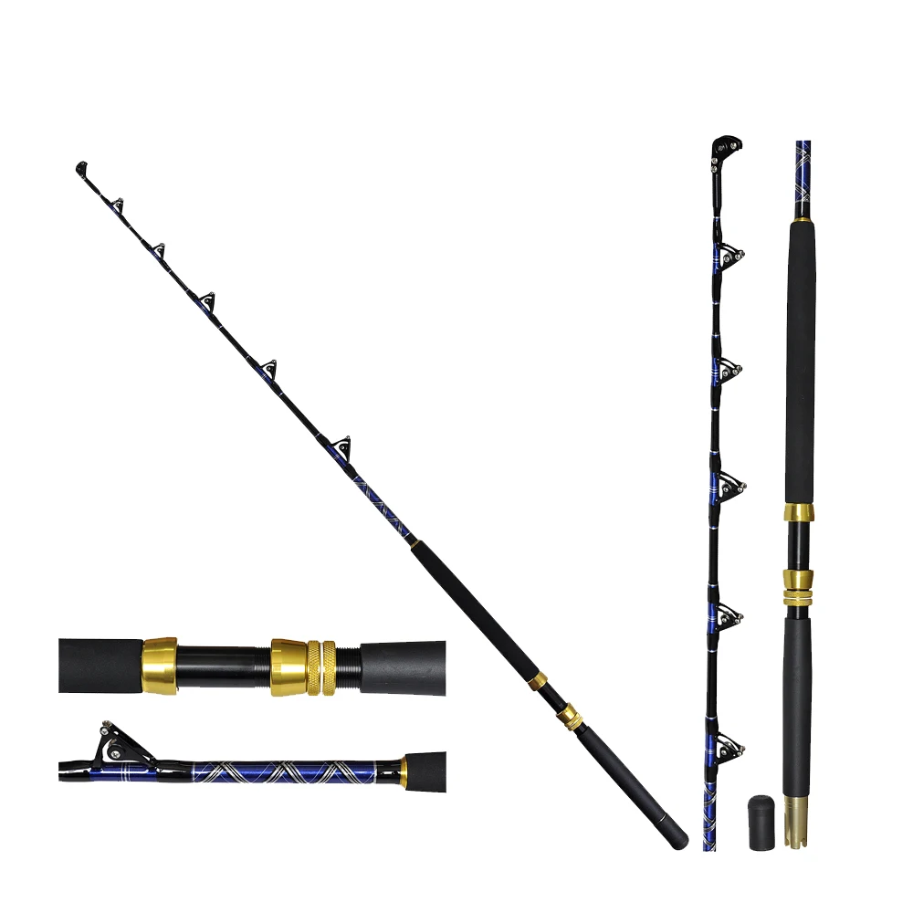 2.2m Carbon Boat Fishing Rod Big Game Fishing 50-80lbs Nylon Handle Trolling Rod
2.2m Carbon Boat Fishing Rod Big Game Fishing 50-80lbs Nylon Handle Trolling Rod