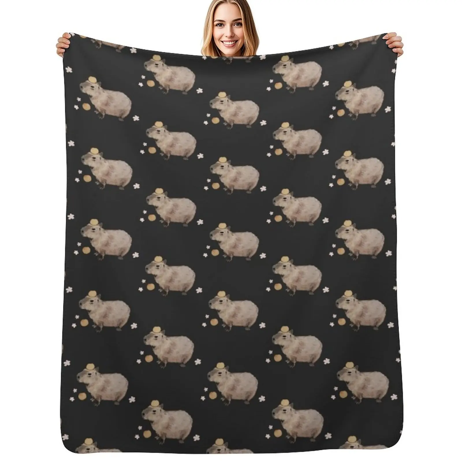 Capybara with Fruits and Flowers Throw Blanket Luxurious Soft Blanket Holiday Gift for Family
Capybara with Fruits and Flowers Throw Blanket Luxurious Soft Blanket Holiday Gift for Family