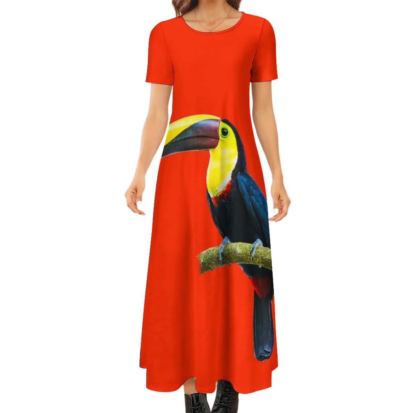 Toucan on a Branch Round Neck Short Sleeve Dress Clothing female Woman dresses Dance dresses dresses for womens
Toucan on a Branch Round Neck Short Sleeve Dress Clothing female Woman dresses Dance dresses dresses for womens
