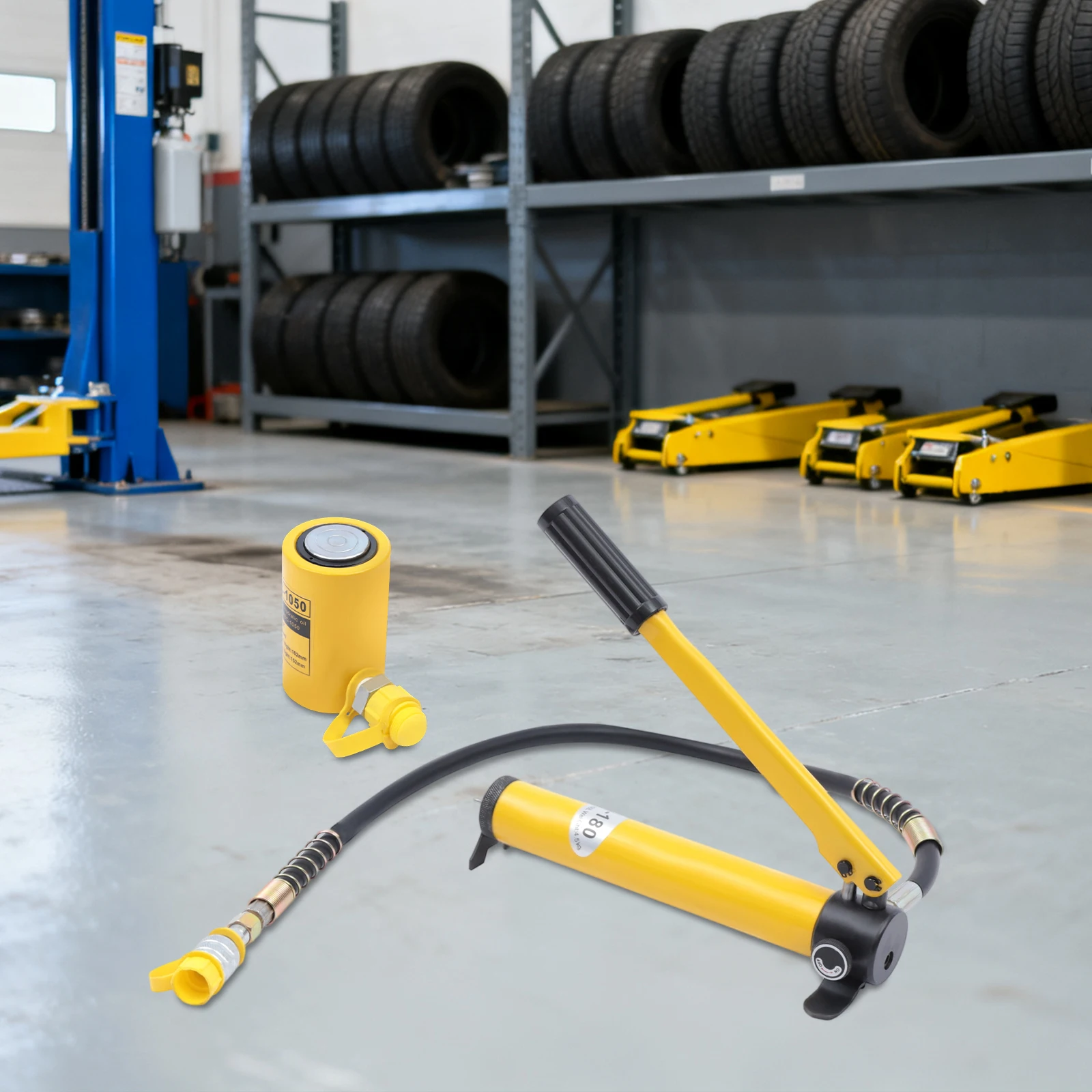 Manual Hydraulic Jack Set with 10 Ton Capacity and Separate Pump, 5.6x3x4in Steel, 14.33lbs 70MPa for Lifting Heavy Machinery Automotive Industrial Maintenance
Manual Hydraulic Jack Set with 10 Ton Capacity and Separate Pump, 5.6x3x4in Steel, 14.33lbs 70MPa for Lifting Heavy Machinery Automotive Industrial Maintenance