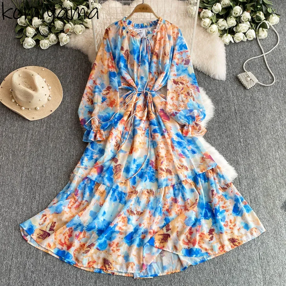 Свежий принт, большие качели, Vestidos Mujer, женские платья 2025 года, платье с грибком, платье с круглым вырезом на шнуровке, Vestido, халаты с рукавами-фонариками во французском стиле
Свежий принт, большие качели, Vestidos Mujer, женские платья 2025 года, платье с грибком, платье с круглым вырезом на шнуровке, Vestido, халаты с рукавами-фонариками во французском стиле