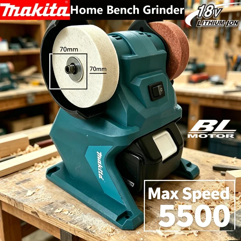 Makita CordlessBench Grinder Dual Grinding Wheel Metal Stone Polisher Knife Sharpener Portable Grinding PowerTool,Fit 18VBattery
Makita CordlessBench Grinder Dual Grinding Wheel Metal Stone Polisher Knife Sharpener Portable Grinding PowerTool,Fit 18VBattery