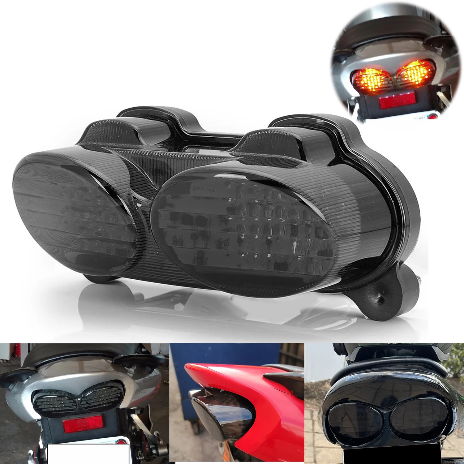 For Kawasaki ZR7S ZX6R ZX900 ZX9R ZZR600 Smoke TailLights Integrated LED Brake Blinker Tail Light Turn Signals Indicators
For Kawasaki ZR7S ZX6R ZX900 ZX9R ZZR600 Smoke TailLights Integrated LED Brake Blinker Tail Light Turn Signals Indicators