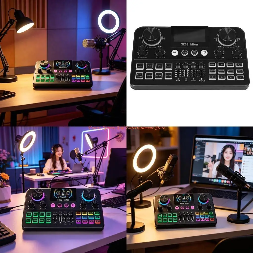 C4DE Sounds Mixing Console With Color Changing LEDs Smarted Digital Mixer With Responsive LED Display For Home Recording
C4DE Sounds Mixing Console With Color Changing LEDs Smarted Digital Mixer With Responsive LED Display For Home Recording