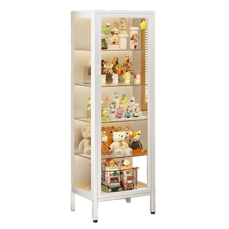 Steel bookcase household children's bookshelf with door glass figure cabinet display cabinet living room floor locker
Steel bookcase household children's bookshelf with door glass figure cabinet display cabinet living room floor locker