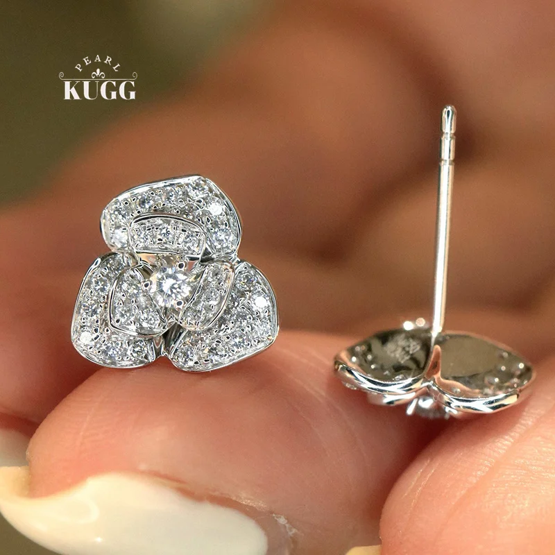 KUGG серьги из 100% белого золота 18 карат романтическая форма цветка настоящие серьги-гвоздики с натуральными бриллиантами для женщин высокие свадебные украшения
KUGG серьги из 100% белого золота 18 карат романтическая форма цветка настоящие серьги-гвоздики с натуральными бриллиантами для женщин высокие свадебные украшения