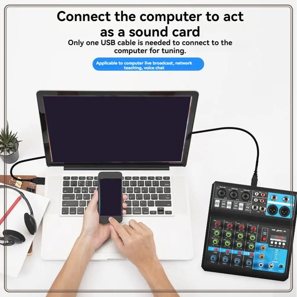Reliable-A5 Live Sound Card Mixing Console Mixer For Live Streaming DJ Audio Equipment Professional Audio 5Channel Sound Mixer,A
Reliable-A5 Live Sound Card Mixing Console Mixer For Live Streaming DJ Audio Equipment Professional Audio 5Channel Sound Mixer,A