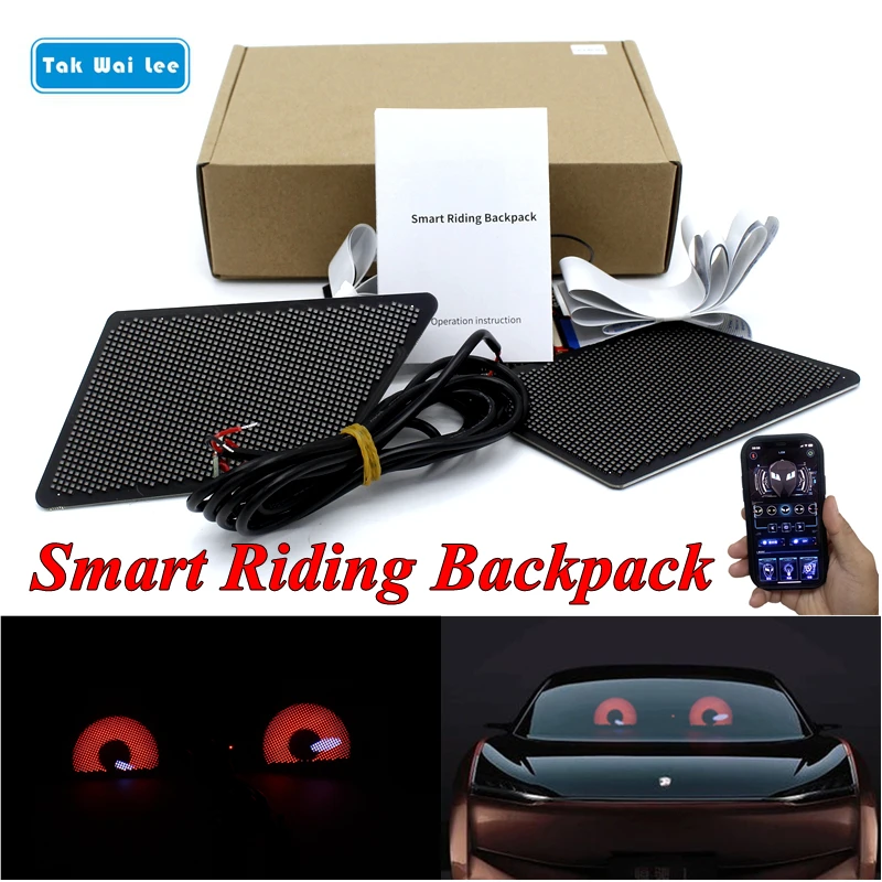 Tak Wai Lee LED LOY Smart Riding Backpack Atmosphere Light Blinking Eye Display APP Control For Car Motorcyle Bag Winking Screen
Tak Wai Lee LED LOY Smart Riding Backpack Atmosphere Light Blinking Eye Display APP Control For Car Motorcyle Bag Winking Screen