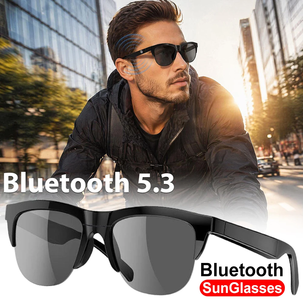 Smart Bluetooth Sunglasses Wireless Touch Control Dual Speaker Rechargeable Type-C Audio Sunglasses Bluetooth 5.3 Sunglasses
Smart Bluetooth Sunglasses Wireless Touch Control Dual Speaker Rechargeable Type-C Audio Sunglasses Bluetooth 5.3 Sunglasses
