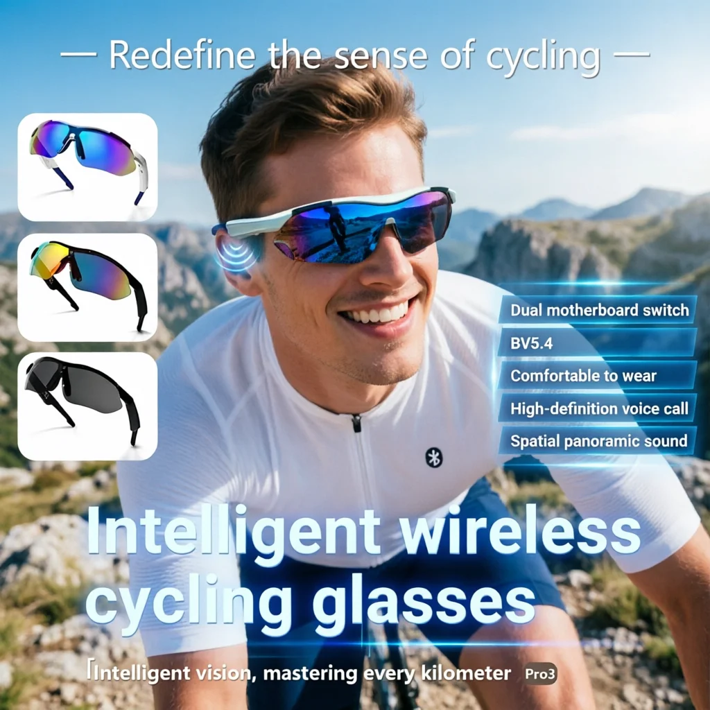 Cycling Smart Glasses Bluetooth Audio AI Voice Assistant UV400 Protection Waterproof Outdoor Sports Sunglasses
Cycling Smart Glasses Bluetooth Audio AI Voice Assistant UV400 Protection Waterproof Outdoor Sports Sunglasses