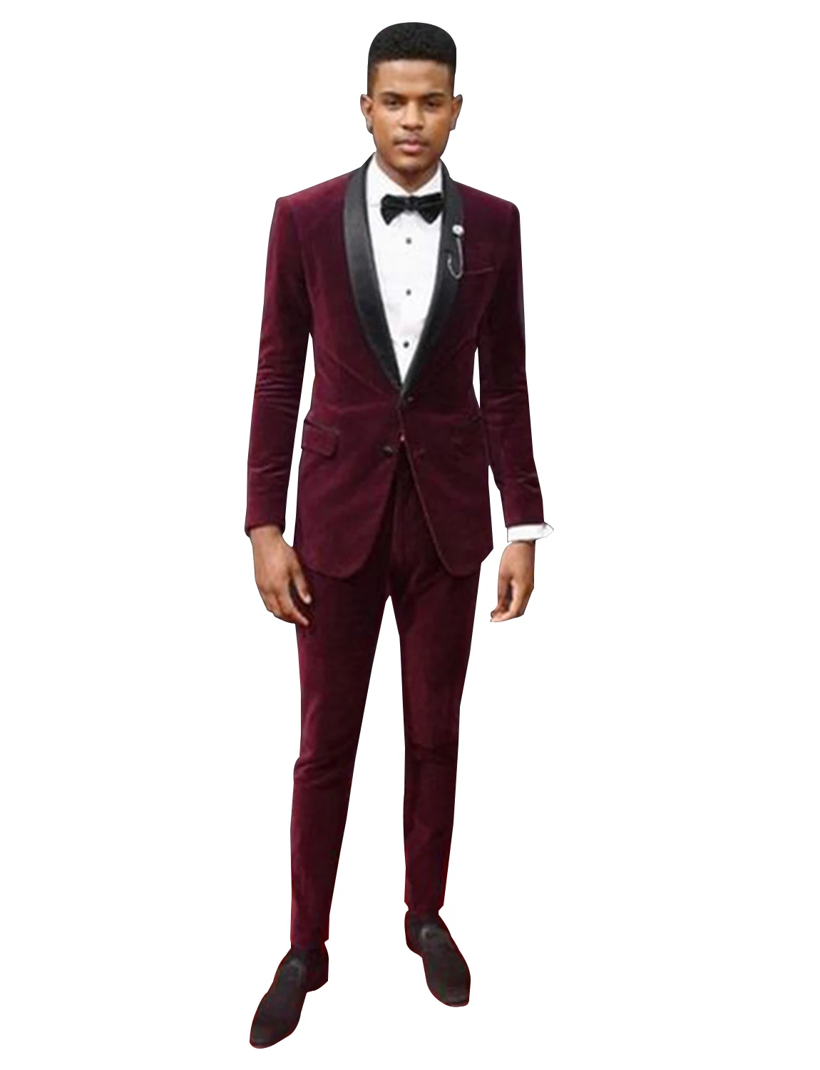 Men's Burgundy Velvet Slim Fit 2 Pieces Wedding Suits Shawl Lapel One Button Jacket Trousers for Party Prom Fashion Men Clothes
Men's Burgundy Velvet Slim Fit 2 Pieces Wedding Suits Shawl Lapel One Button Jacket Trousers for Party Prom Fashion Men Clothes