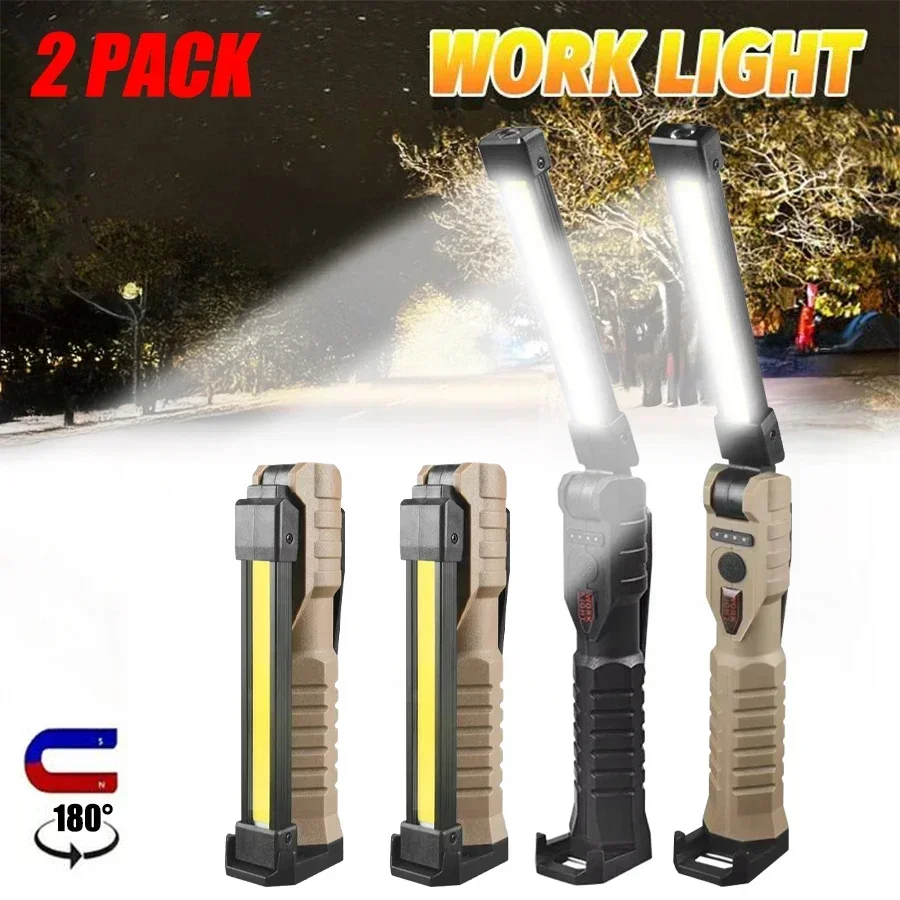 Portable Fold LED Flashlight Strong Magnet COB Working Light Type C Rechargeable Emergency Floodlight Outdoor Camping Lantern
Portable Fold LED Flashlight Strong Magnet COB Working Light Type C Rechargeable Emergency Floodlight Outdoor Camping Lantern