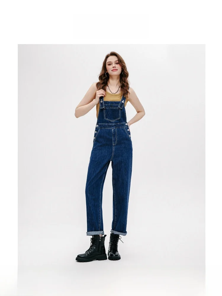 Nordic Moment American Retro Denim Overalls Women's Loose Straight Leg Trousers Spring New Sle l Waist Button Closure
Nordic Moment American Retro Denim Overalls Women's Loose Straight Leg Trousers Spring New Sle l Waist Button Closure