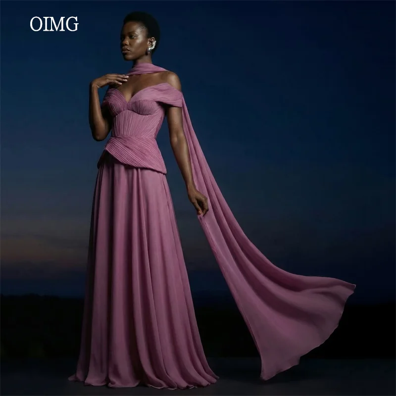 OIMG Airy Off The Shoulder A Line Prom Gowns Backless Pleated Party Gown Floor Length Party-perfect Evening Dress Customized
OIMG Airy Off The Shoulder A Line Prom Gowns Backless Pleated Party Gown Floor Length Party-perfect Evening Dress Customized