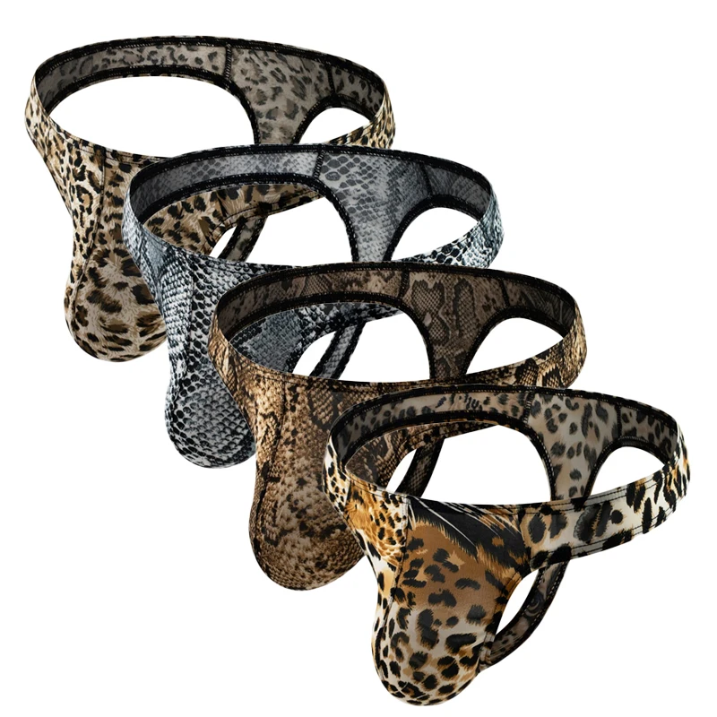 4PCS Men's Thongs Bikini Underwear Tiger Pattern Low Waist Breathable Fitness Jockstrap Men Underpants Homewear Sexy Lingerie
4PCS Men's Thongs Bikini Underwear Tiger Pattern Low Waist Breathable Fitness Jockstrap Men Underpants Homewear Sexy Lingerie