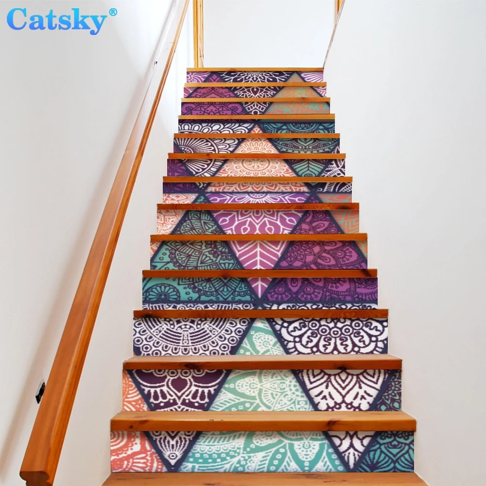 Ethnic Style Printstyle,Mandala,6pcs 13pcs/Set Stair Floor Stickers Waterproof Removable Self Adhesive Diy Stairway Decals
Ethnic Style Printstyle,Mandala,6pcs 13pcs/Set Stair Floor Stickers Waterproof Removable Self Adhesive Diy Stairway Decals