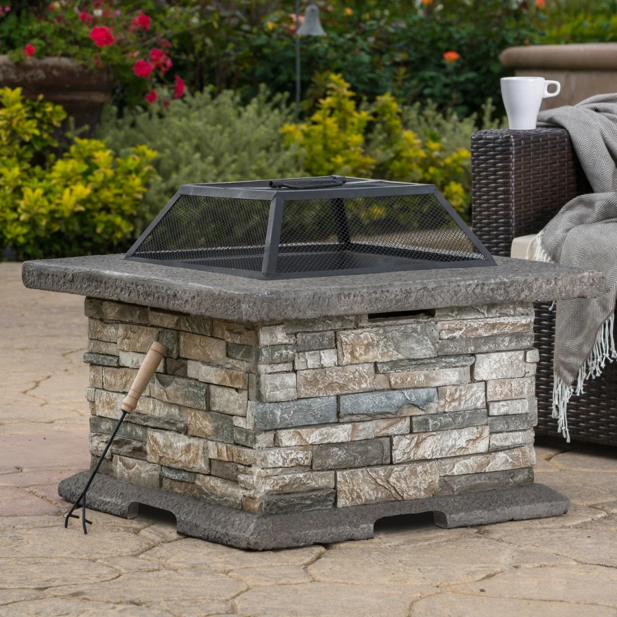 28 SQUARE MGO FIRE PIT for outdoor use, magnesium oxide material, black finish, weather-resistant and smokeless design
28 SQUARE MGO FIRE PIT for outdoor use, magnesium oxide material, black finish, weather-resistant and smokeless design